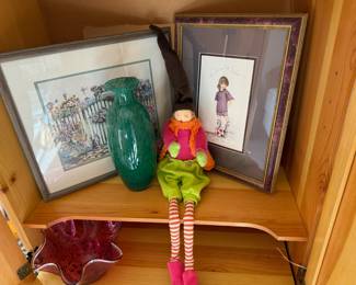 Framed & Matted Print "Soccer Queen" by P. Buckley Moss