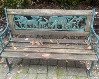 Children's Animal Kingdom Outdoor Bench