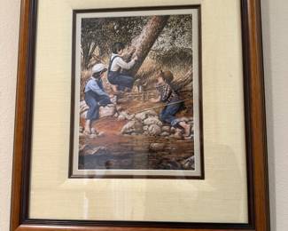 Framed & Matted Print "Down by the Creek" by Jim Daly