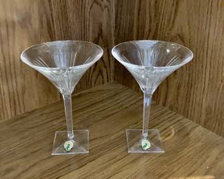 Pair of Waterford Crystal Clarion Martini Glasses