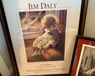 Framed Jim Daly Contentement Poster