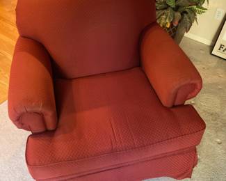 Bassett Red Upholstered Arm Chair