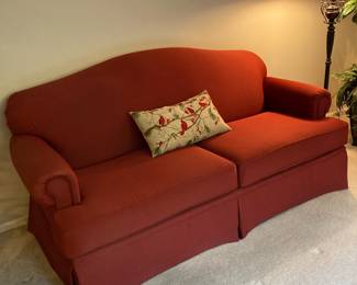 Bassett Red Upholstered Loveseat