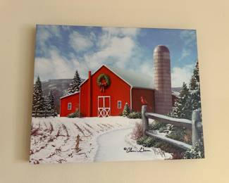 Framed Print "Winter Barn" by Allen Giana
