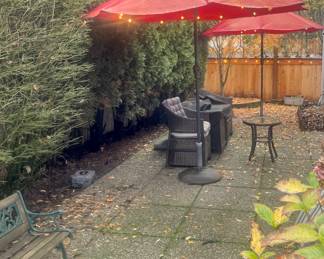 Selection of Red Patio Umbrellas