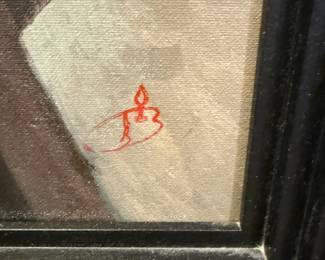 Framed Canvas Print "Woman With Violin" by Aleks Kargopoltsev
