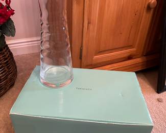 Tiffany & Co. Blown Clear Glass Vase
