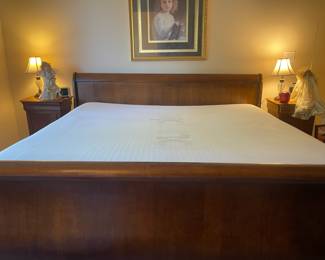 Purple Hybrid King Size Mattress, King Size Sleigh Bed Frame