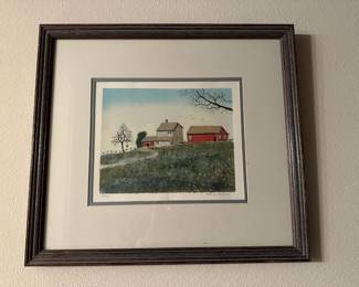 Farmed & Matted Farmstead Print by Mark Sheldon 