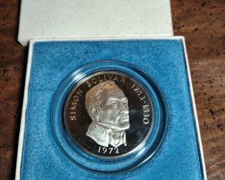 Large Balboa silver proof. (5oz)