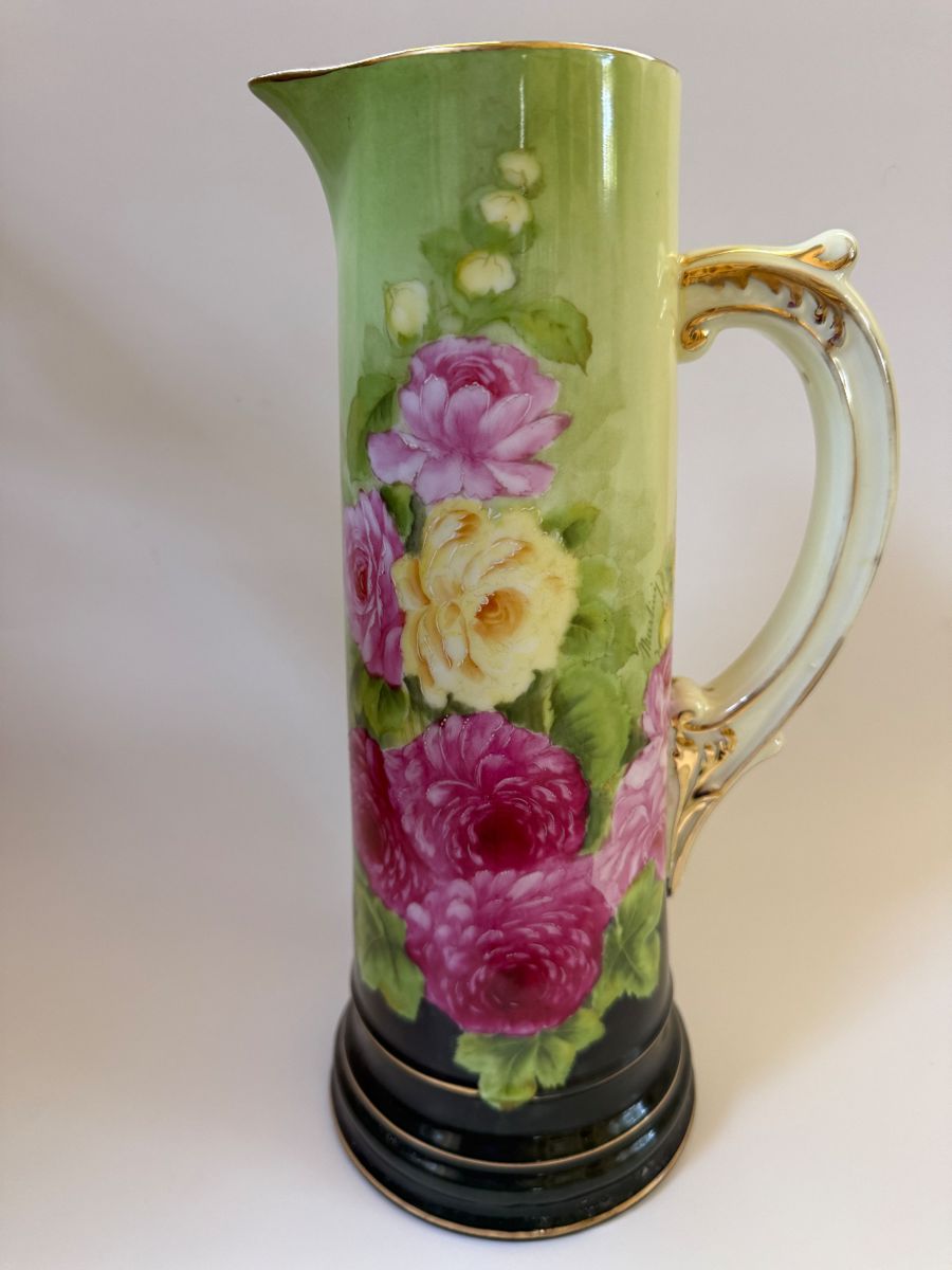 Bavarian Hand-Painted Floral Pitcher - Asking $149 - Will consider offers!