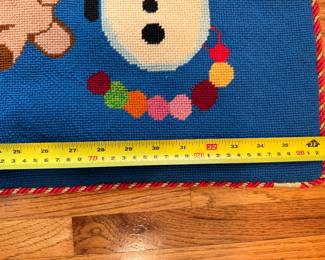 Handmade Needlepoint Christmas Wall Tapestry - Asking $75 