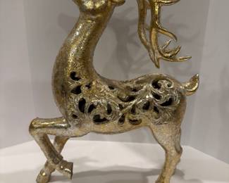 Gold-Toned Decorative Reindeer Sculpture - Asking $39 