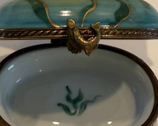 RC Limoges France Hand-Painted Fish Trinket Box - Asking $99 