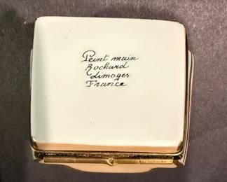 Rochard Limoges Hand-Painted Porcelain Box with Teddy Bear - Asking $149 