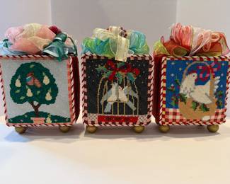 Handmade - 12 Days of Christmas Needlepoint Set - Asking $125 