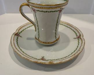 Haviland Limoges Porcelain Cup and Saucer Set - Asking $75 