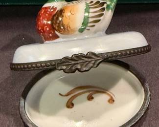 Rochard Hand-Painted Limoges Box with Duck Figurine - Asking $149 