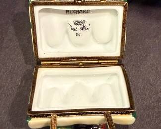 Rochard Limoges Porcelain Garden Tool Box Trinket Box - Asking $149 