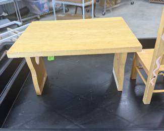 Hand-Painted Children's Table and Chair Set - $25