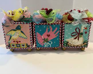 Handmade - 12 Days of Christmas Needlepoint Set - Asking $125 