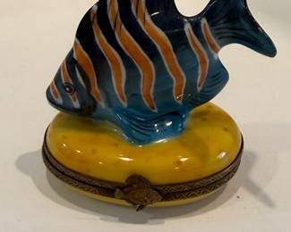 Rochard Limoges Hand-Painted Fish Trinket Box - Asking $75 