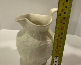 Wedgwood Etruria & Barlaston Embossed White Pitcher - Asking $49 