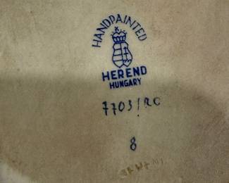 Herend Handpainted Heart-Shaped Dish with Birds and Insects - Asking $149 