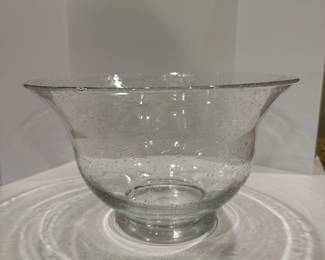Vintage Clear Glass Bubble Bowl - Asking $39 