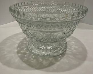 Vintage Cut Glass Pedestal Bowl - Asking $39 