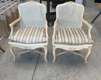 Vintage French Provincial Style Cane Back Armchairs - Asking $249 each.