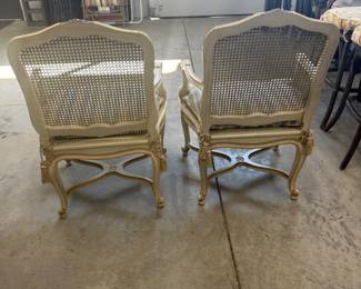 Vintage French Provincial Style Cane Back Armchairs - Asking $249 each.