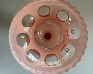 Bohemian Glass Vase with Floral Motifs - Asking $149