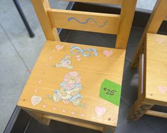 Hand-Painted Children's Table and Chair Set - $25