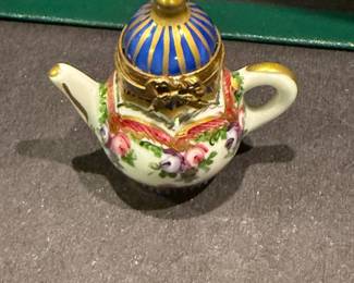 Limoges France Hand-Painted Miniature Teapot - Asking $49 