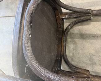 Cross-Back Wooden Bar Stools - $99 each - Only selling as a pair.