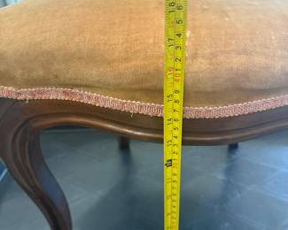 Victorian Style Carved Wood Chair with Upholstered Seat - Asking $99