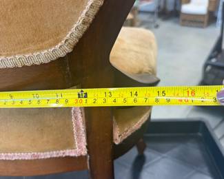 Victorian Style Carved Wood Chair with Upholstered Seat - Asking $99