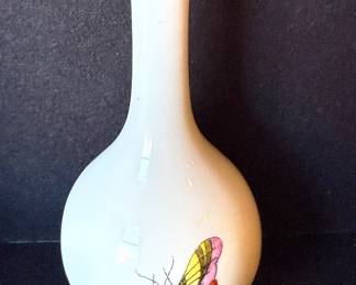 Herend Hungary Handpainted Vase with Bird and Butterfly Motif - Asking $149 - Will consider offers.