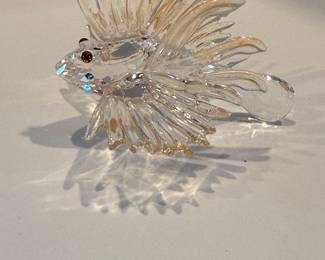 Crystal Fish Figurine with Red Eyes - Asking $49 