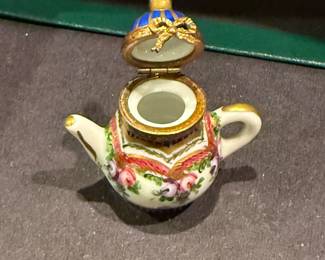 Limoges France Hand-Painted Miniature Teapot - Asking $49 