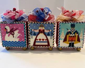 Handmade - 12 Days of Christmas Needlepoint Set - Asking $125 