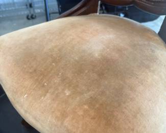 Victorian Style Carved Wood Chair with Upholstered Seat - Asking $99