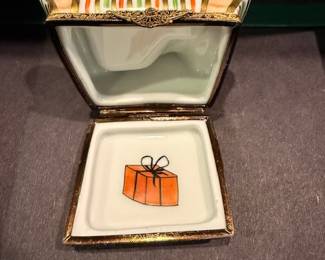Rochard Limoges Hand-Painted Porcelain Box with Teddy Bear - Asking $149  