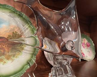 Murano glass fish
Vintage China display dish