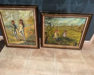 Original commissioned oils on canvas