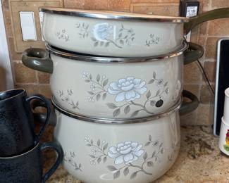 Southampton Collection enamelware pots