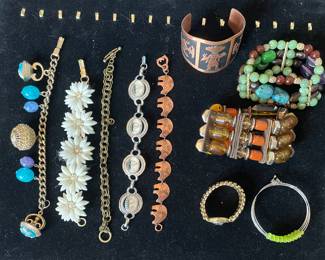Bracelets include vintage & modern 