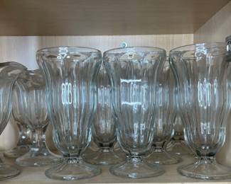 Vtg soda fountain glasses