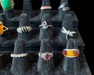 Vintage and modern rings includes some sterling & Avon 